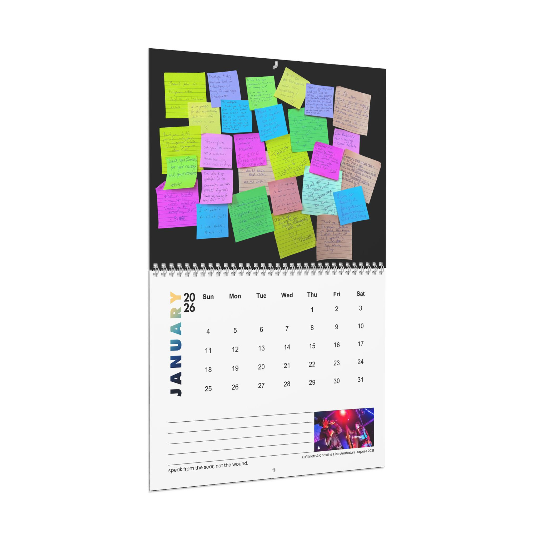 Anahata's Purpose Gratitude Wall Calendar | 2026 Edition |