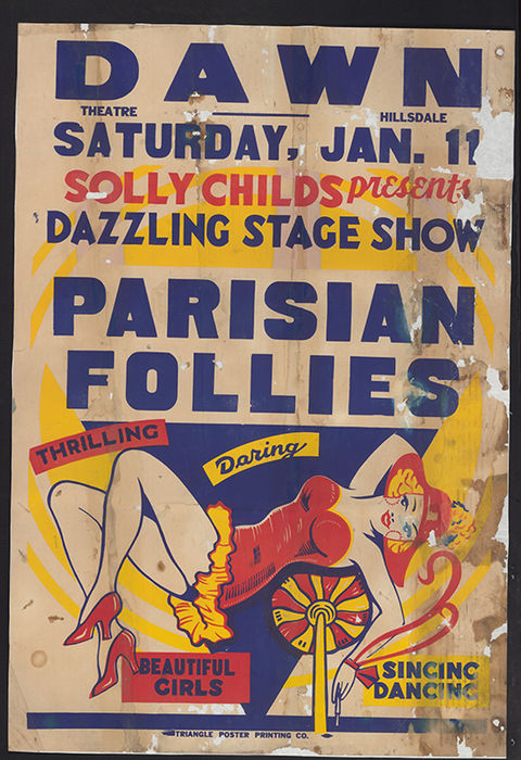 Old Parisian Follies vaudeville poster.