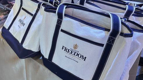 Logo on canvas tote bags