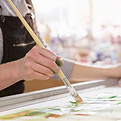 Artist Painting Canvas