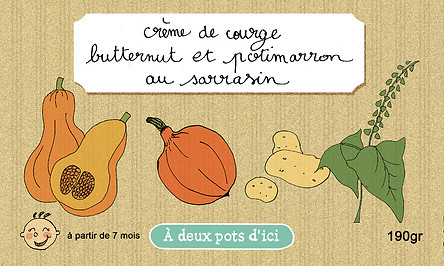 A deux pots d'ici, petits pots bébé bio et local végétarien, Toulouse, Midi Pyrénées, aux légumes bio