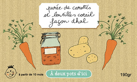 A deux pots d'ici, petits pots bébé bio et local végétarien, Toulouse, Midi Pyrénées, aux légumes bio
