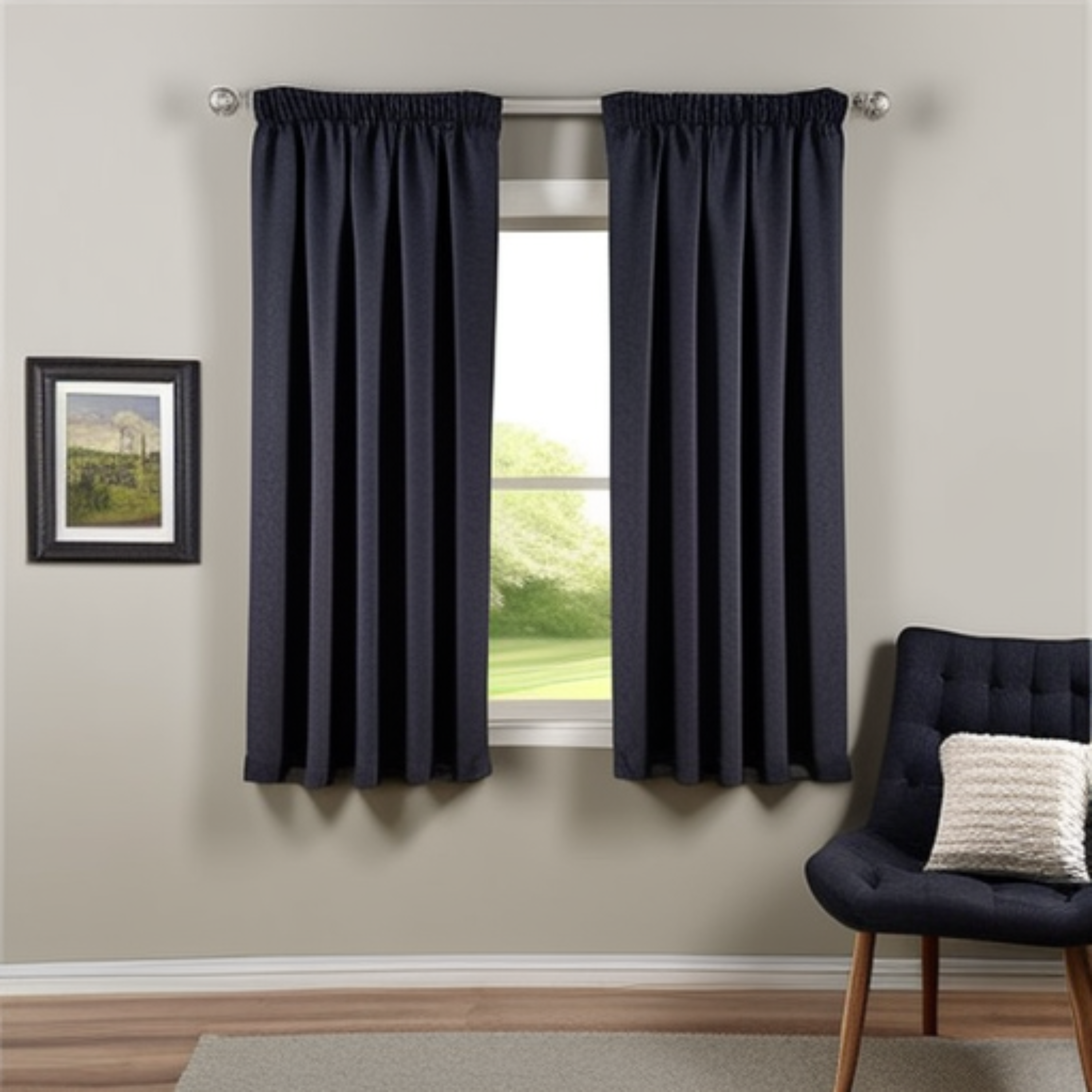 TeCor Cortina Blackout 2 Paneles 90x160cm para Recámara, 100% Poliéster.