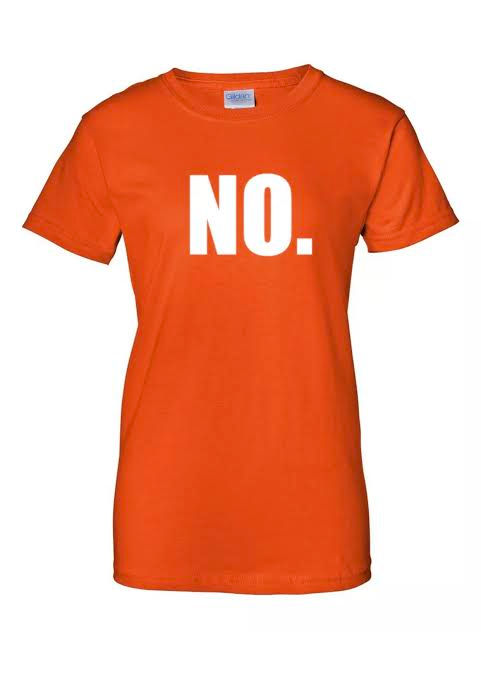 Orange NO t-shirt
