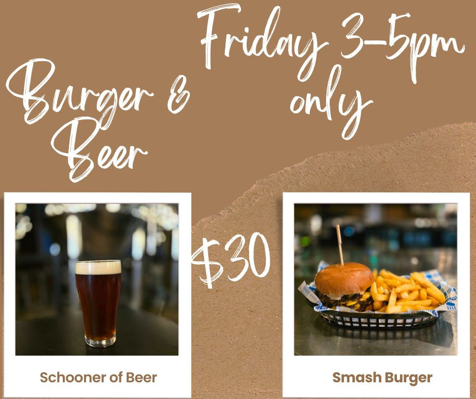 Burger & Beer Fridays at Stony Creek Brewing