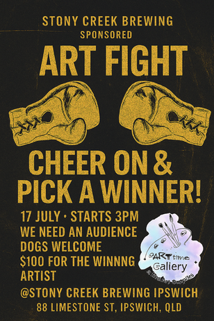 ART FIGHT – 17 July 3pm at Stony Creek Brewing