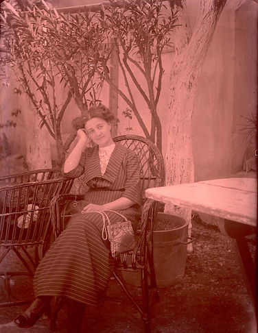 Virgilia Branişte in the garden