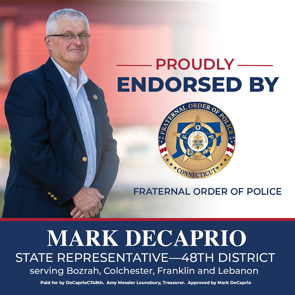 Mark DeCaprio endorsed by Fraternal Order of Police