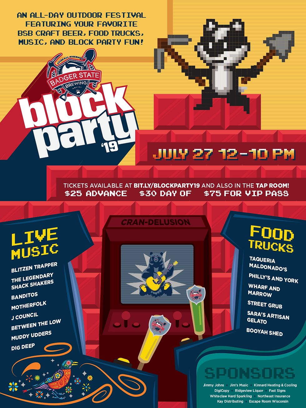 Badger State Brewery Block Party Poster Concept
