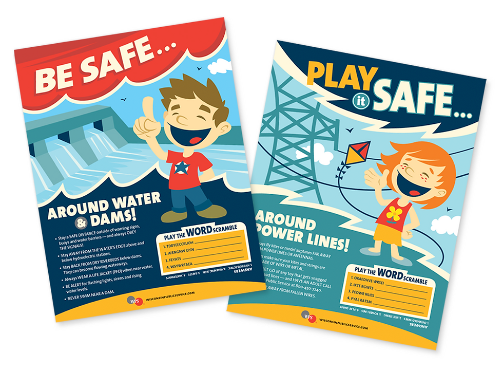 Wisconsin Public Service Child Safety Activity Sheets