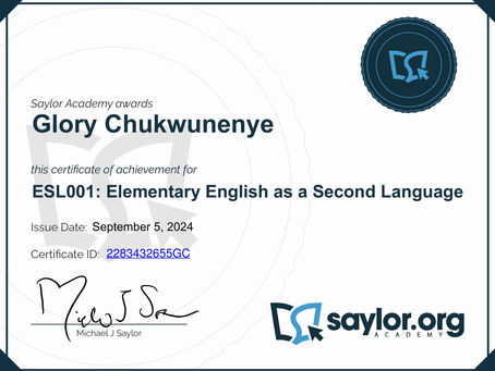 English as a Second Language, Saylor Academy