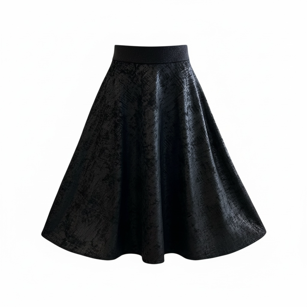 Black High Waisted Skirt - Size: 10