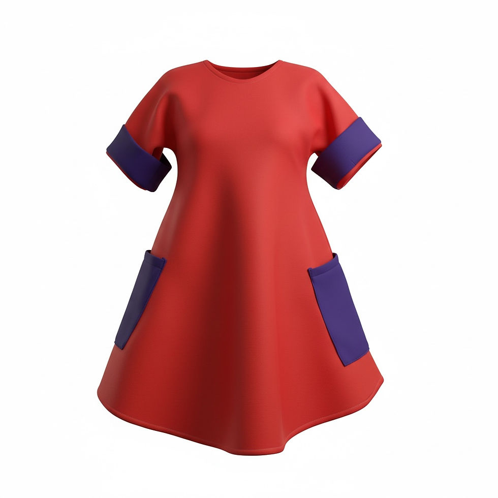 Thumbnail: Color Block Red and Purple Hannah 