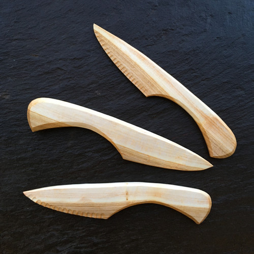 Hand Carved Serrated Butter Knife Spoonmaker