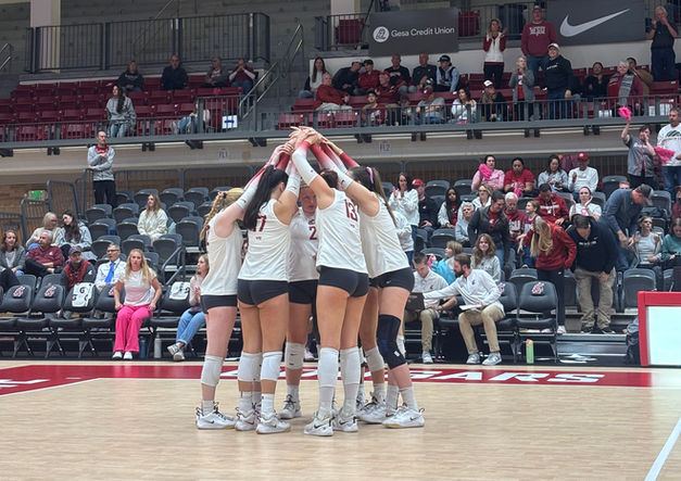 Pregame team huddle. 