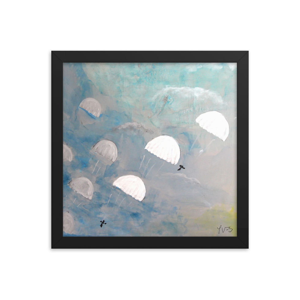 Thumbnail: 'The Parachute Drop' Framed Poster