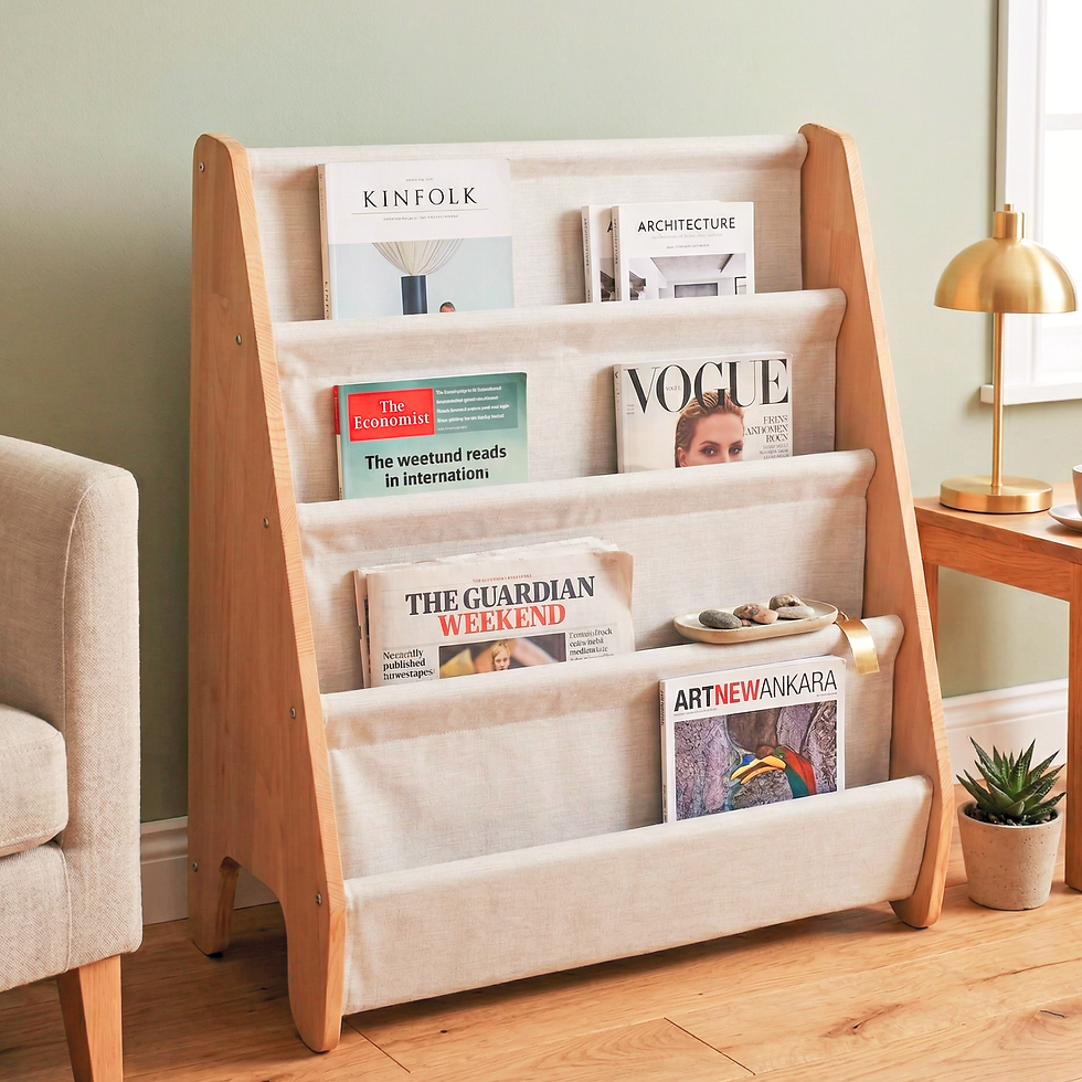 Thumbnail: Handcrafted Wooden Indoor Bookshelf and Easy-Clean Storage for Living Places