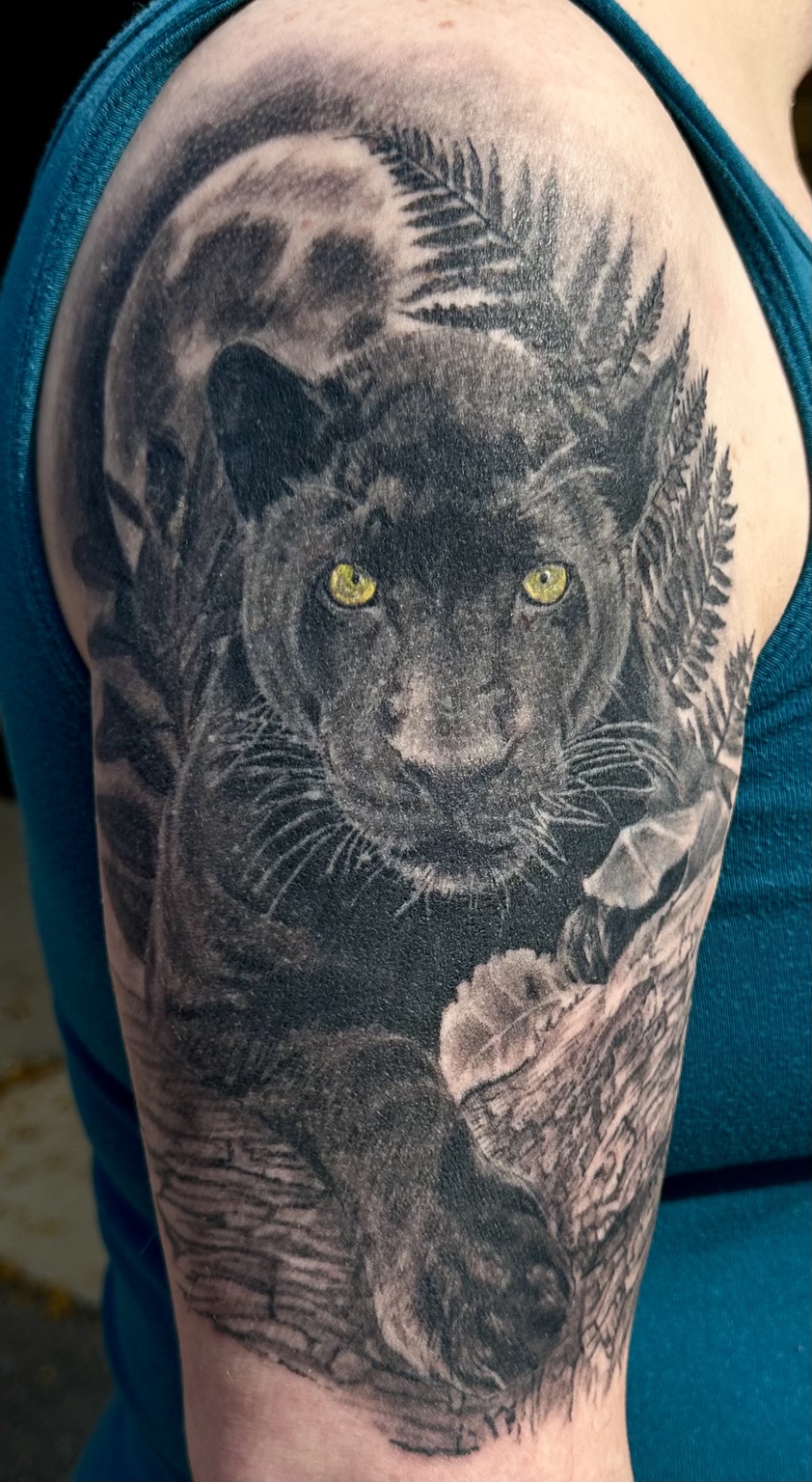 Black panther tattoo