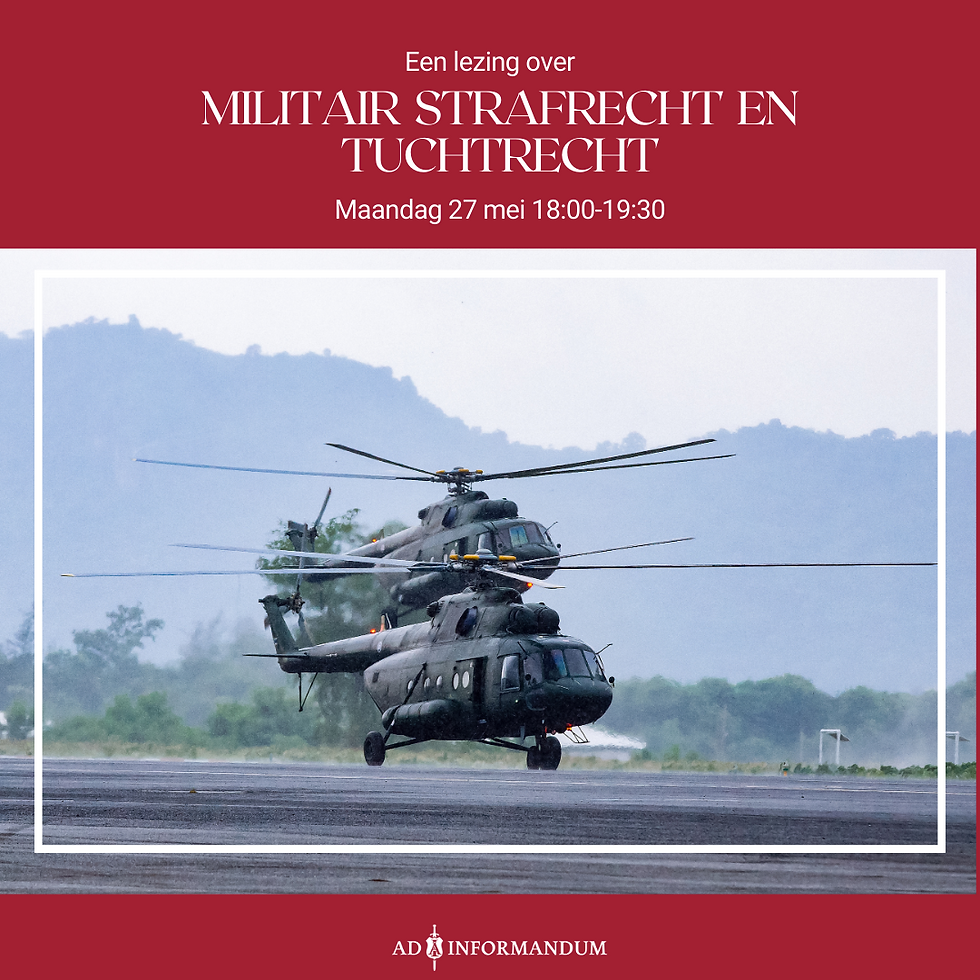 Lezing over militairstrafrecht en tuchtrecht