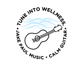 JakePaulBand minimalist circular guitar logo representing music and emotional wellness