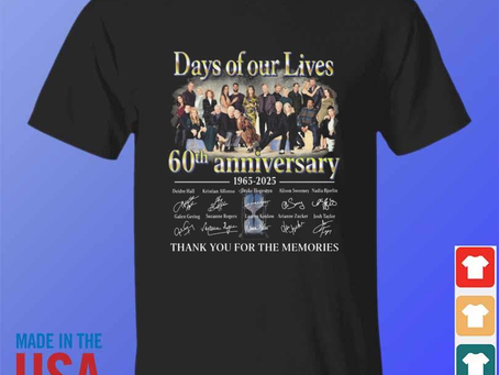 Days of our lives 60th anniversary 1965 2025 deidre hall drake hogestyn alison sweeney signatures shirt