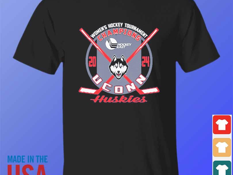 Uconn huskies blue 84 unisex 2024 women’s hockey east tournament champions shirt