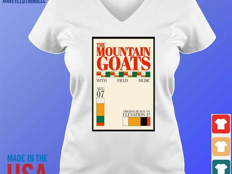 Wavetclothingllc - The mountain goats august 7 2024 elevation 27 virginia beach va poster shirt