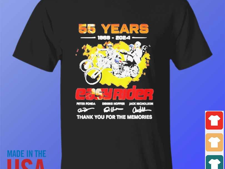 Easy rider 55 years 1969 2024 thank you for the memories signatures shirt