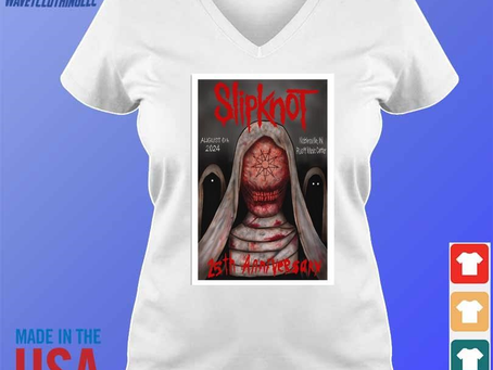 Wavetclothingllc - Slipknot august 6 2024 ruoff music center noblesville in concert poster shirt