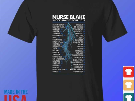 Nurseblake 2024 shock advised tour shirt, hoodie, tank top, longsleeve and v-neck teePrepare to ignite your inner fan with the electrifying Nurseblake 2024 Shock Advised Tour Shirt. Embark on an unf