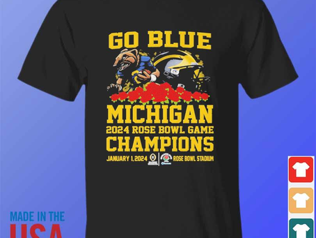 Mascot go blue Michigan Wolverines football 2024 rose bowl champions shirt