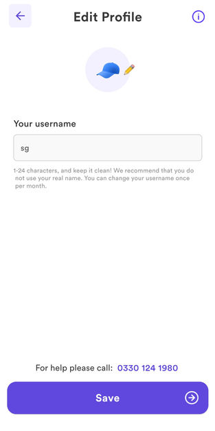 Set username