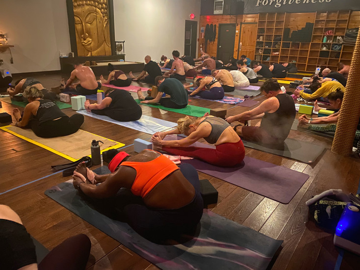 Stretching at Daily Yoga at Raffa Yoga