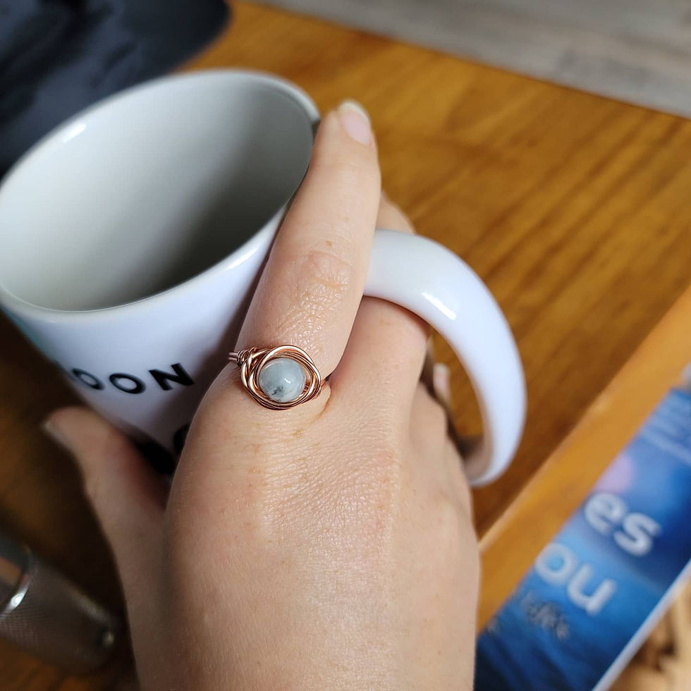 Thumbnail: Copper Aqua Aura Ring by Intention. 