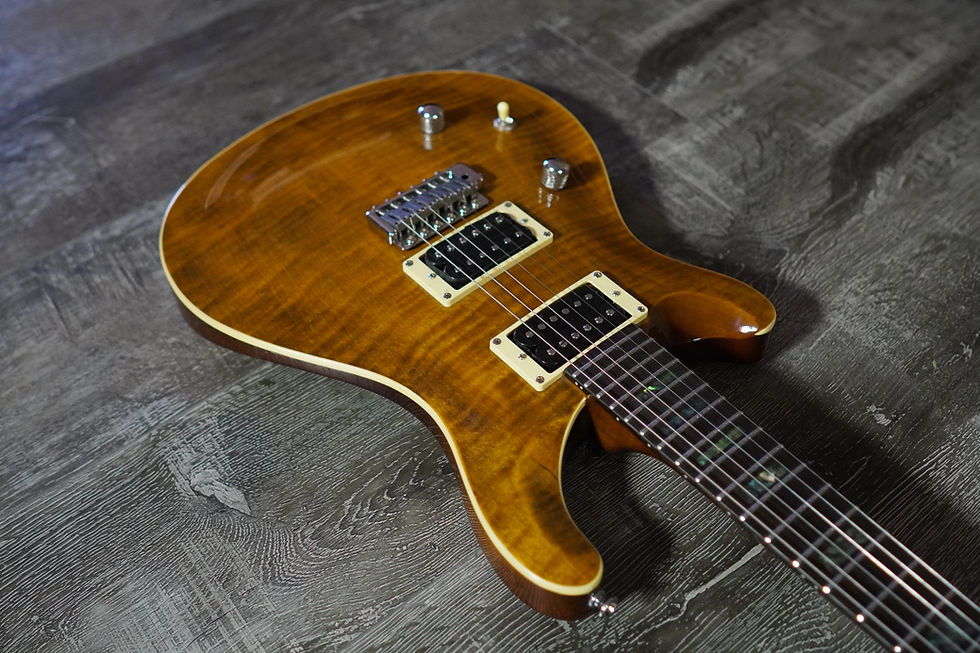 Thumbnail: AIO Wolf W400 TRE Left-Handed Electric Guitar - Tiger Amber