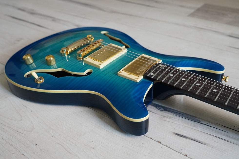 Thumbnail: AIO Wolf KLP 45FM Electric Guitar - Blue Burst