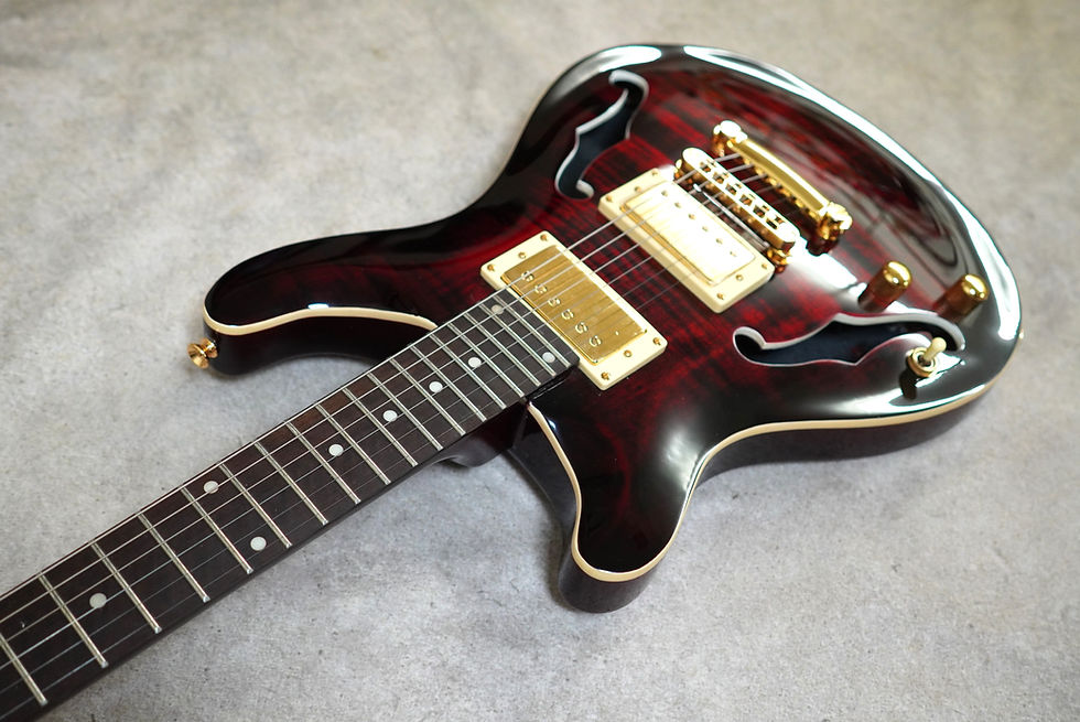 Thumbnail: AIO Wolf KLP 45FM Left-Handed Electric Guitar - Red Burst