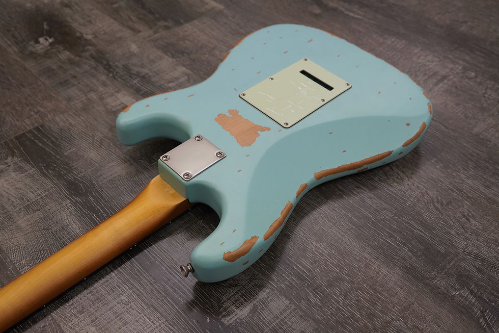 Thumbnail: AIO S3 Left-Handed Electric Guitar - Relic Sonic Blue (Ebony Fingerboard)