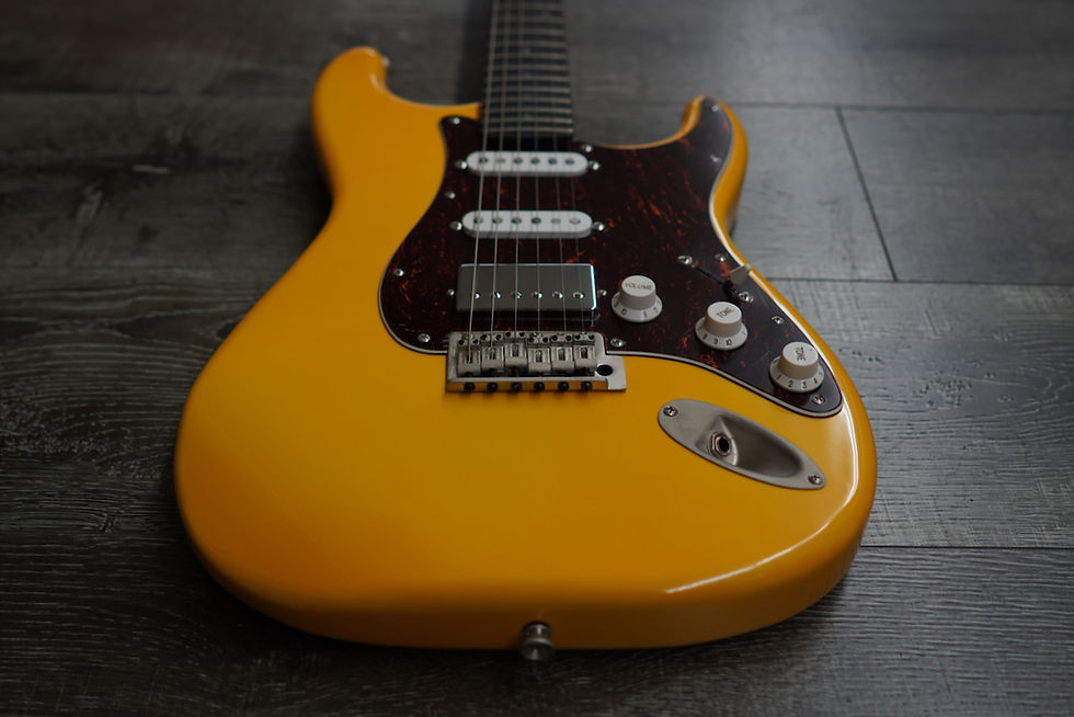 Thumbnail: AIO S4 Electric Guitar - Marigold Yellow (Brown Pickguard)