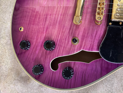 AIO SH-335 Semi-Hollow Electric Guitar - Purple Burst | Your Next