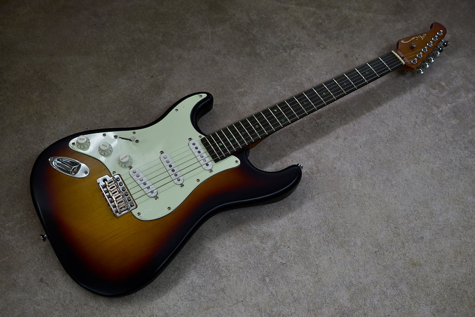 Thumbnail: AIO Custom S3 Left _handed Electric Guitar - Sunburst