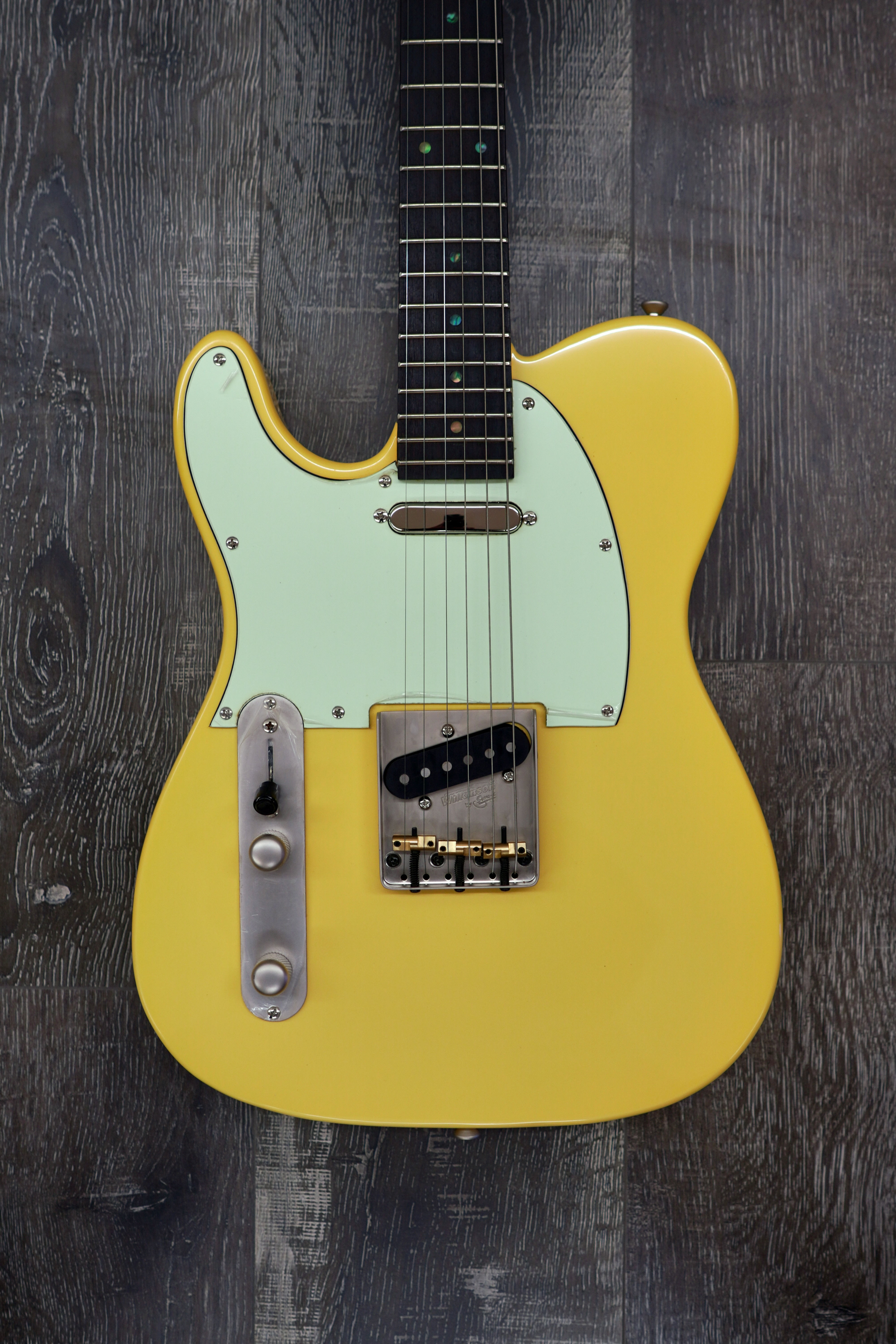 AIO TC4 Left-Handed Electric Guitar - Buttercream (Mint Pickguard)