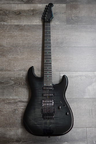 AIO Wolf S1-SSH Floyd Rose Deluxe Electric Guitar - Trans Black
