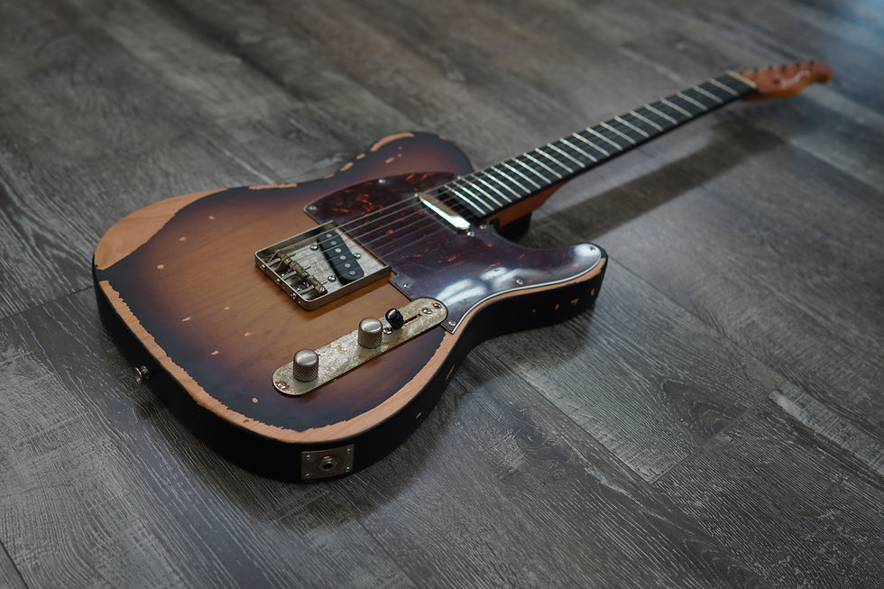 Thumbnail: AIO TC3 Relic Electric Guitar - Sunburst (Brown Pickguard)