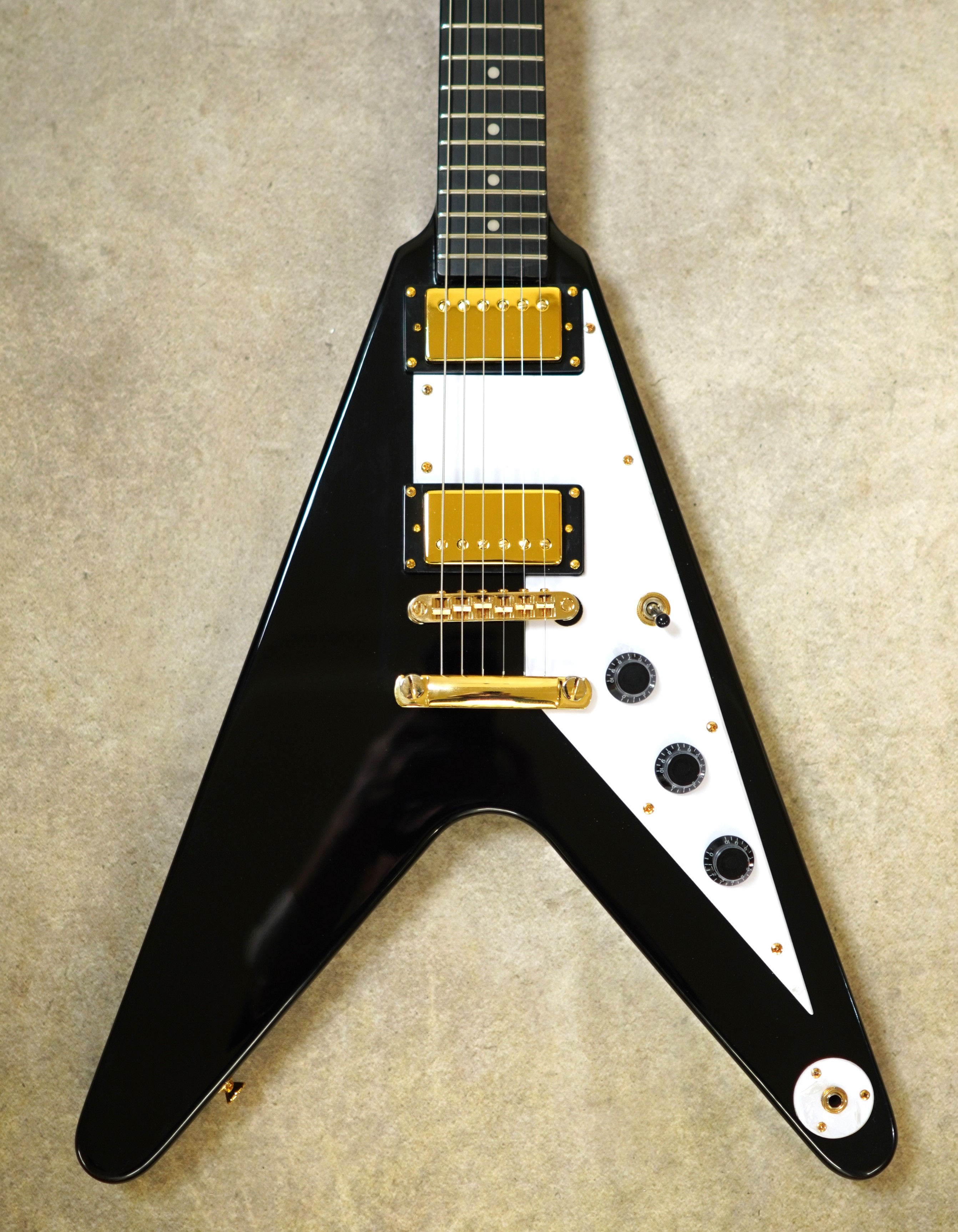 AIO Flying V Electric Guitar - Black