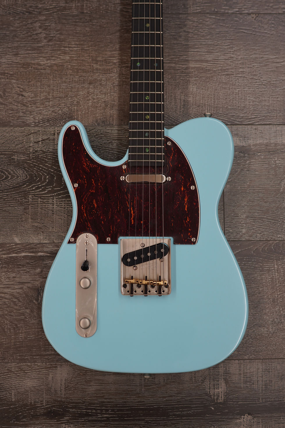 AIO TC4 Left-Handed Electric Guitar - Sonic Blue (Brown Pickguard)