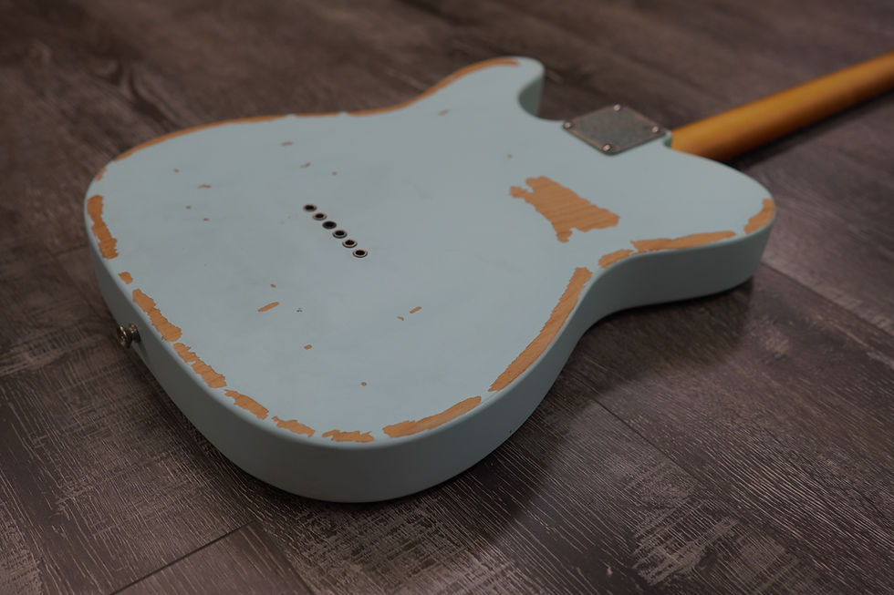 Thumbnail: AIO TC3 Relic Electric Guitar - Sonic Blue (Mint Pickguard)