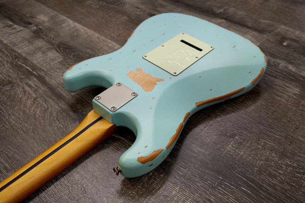 Thumbnail: AIO S3 Left-Handed Electric Guitar - Relic Sonic Blue (Maple Fingerboard)