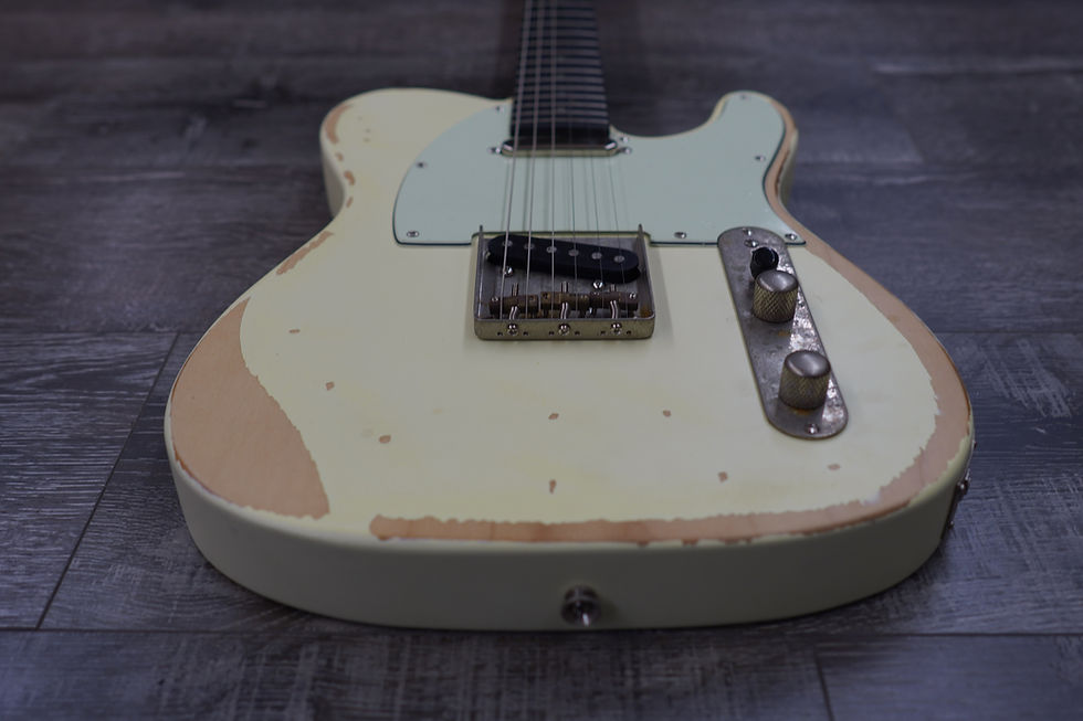 Thumbnail: AIO TC3 Relic Electric Guitar - Olympic White (Mint Pickguard)