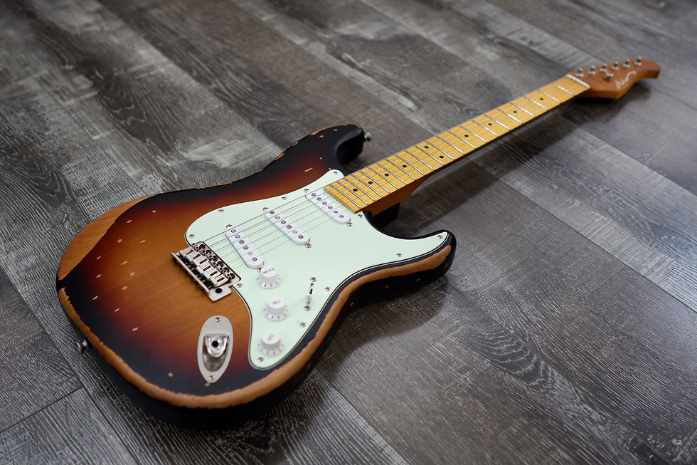 Thumbnail: AIO S3 Electric Guitar - Relic 3-Tone Sunburst (Maple Fingerboard)